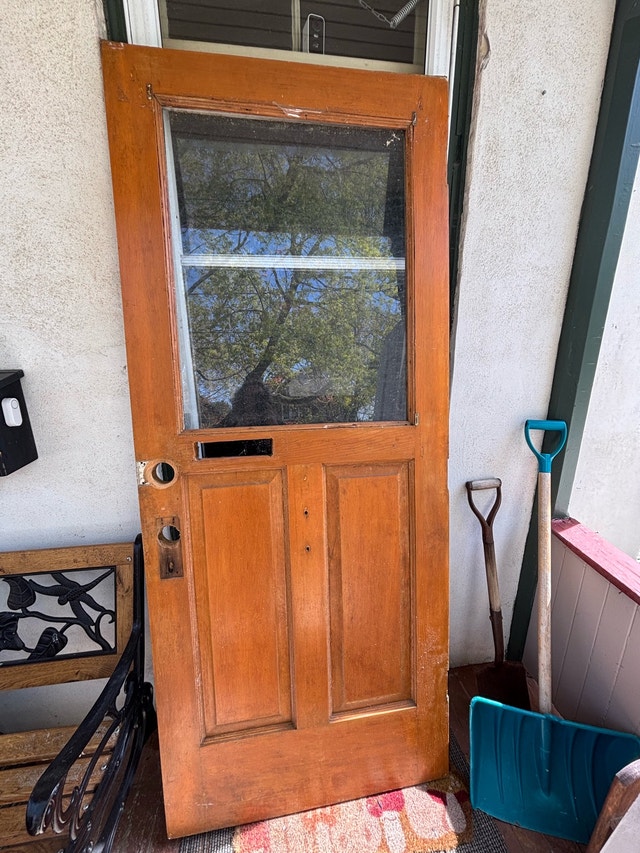 Vintage Solid Wood Door w Window (33 3/4” x 82 1/2”) - photo 2