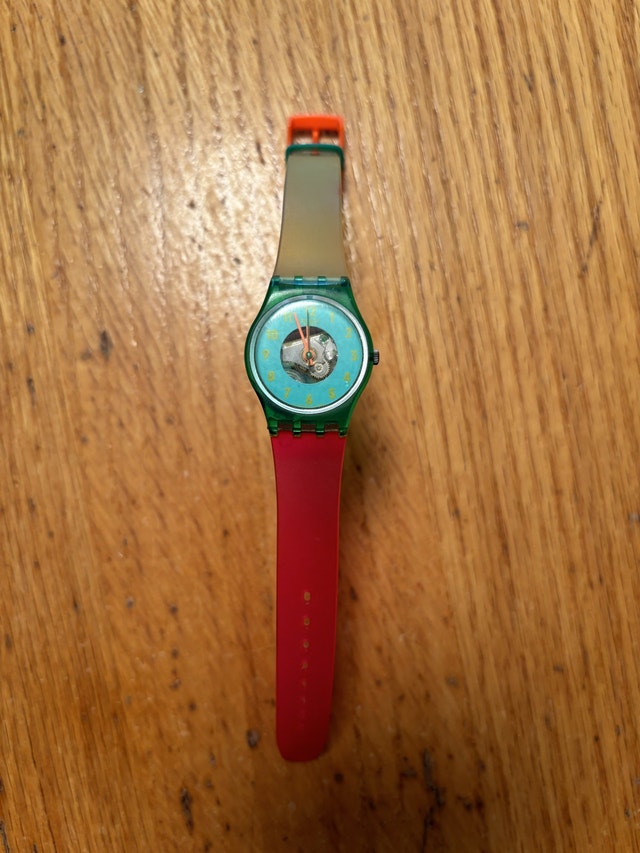 Vintage 80's SWATCH Watch "Liquid Sky"