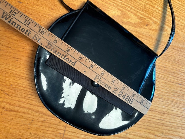 Vintage Cabrelli Canada Black Patent Leather Shoulder Bag - photo 5