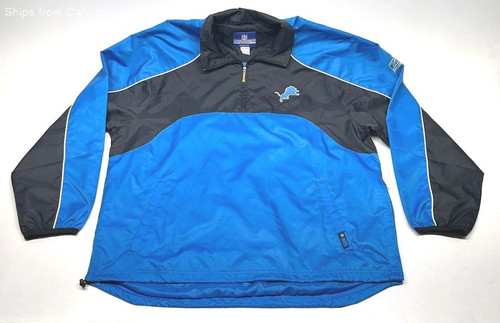 Reebok Detroit Lions NFL Football Quarter-Zip Windbreaker - Men'