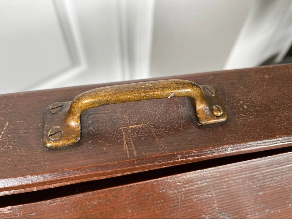 Antique vintage sewing box stand / storage organizer - photo 4