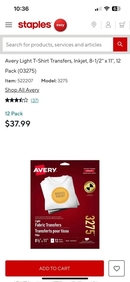 Avery T-Shirt Transfers, Inkjet, 8-1/2" x 11”, 11 sheets - photo 3