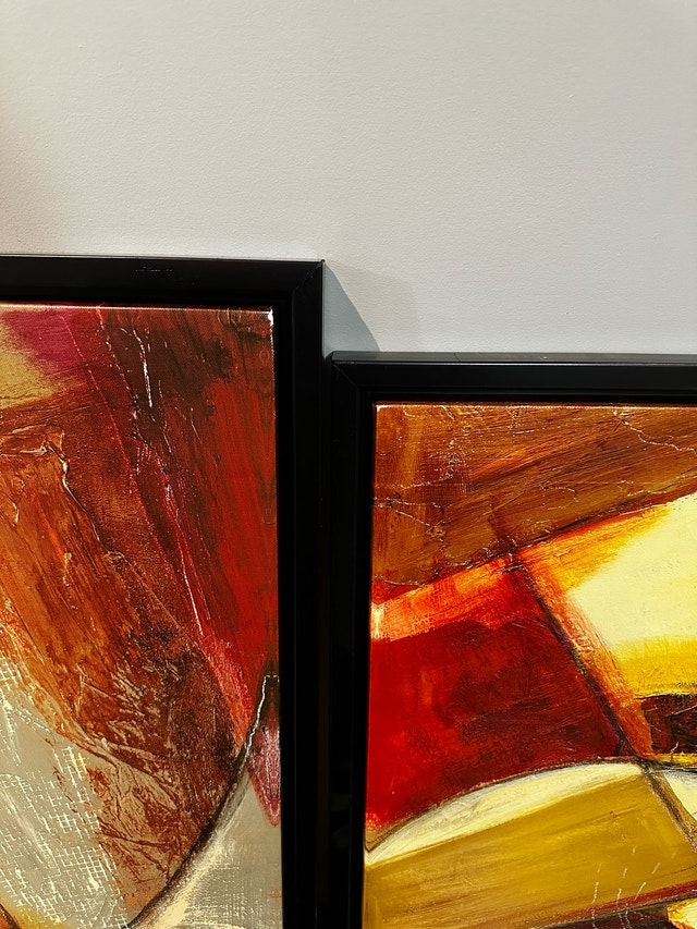 Set of 2 Ross Adam’s Abstract Wall Art Paintings – Like New - photo 4