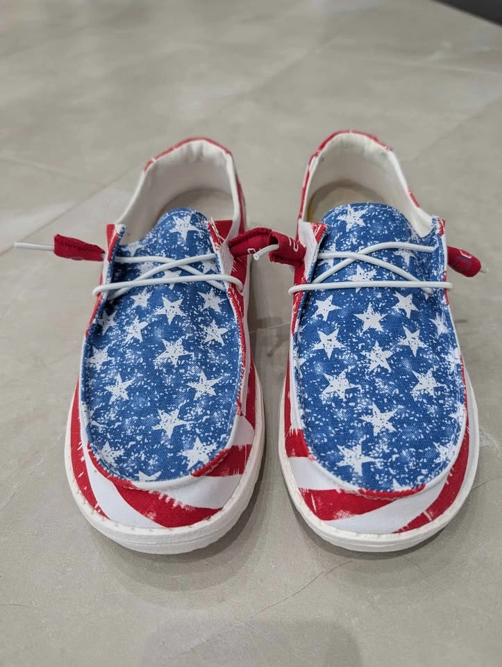 Hey Dude Wendy Star Spangled Slip-On Shoes – Women’s Size 7 NIB - photo 3
