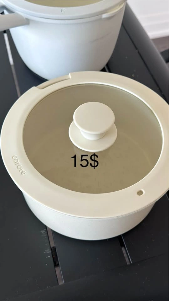 Carote White Ceramic Pot with Lid - photo 2
