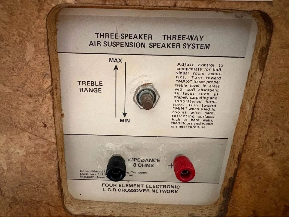 ⚠️READ AD! Vintage 1970s USI SP-7 3-Way Air Speakers - photo 4