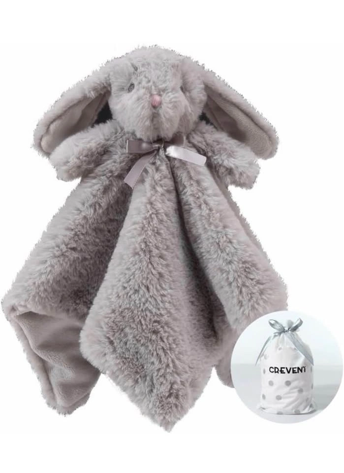 NEW CREVENT Grey Bunny Baby Security Blanket / Lovey - photo 2