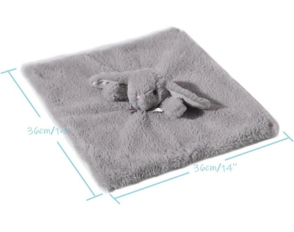 NEW CREVENT Grey Bunny Baby Security Blanket / Lovey - photo 4