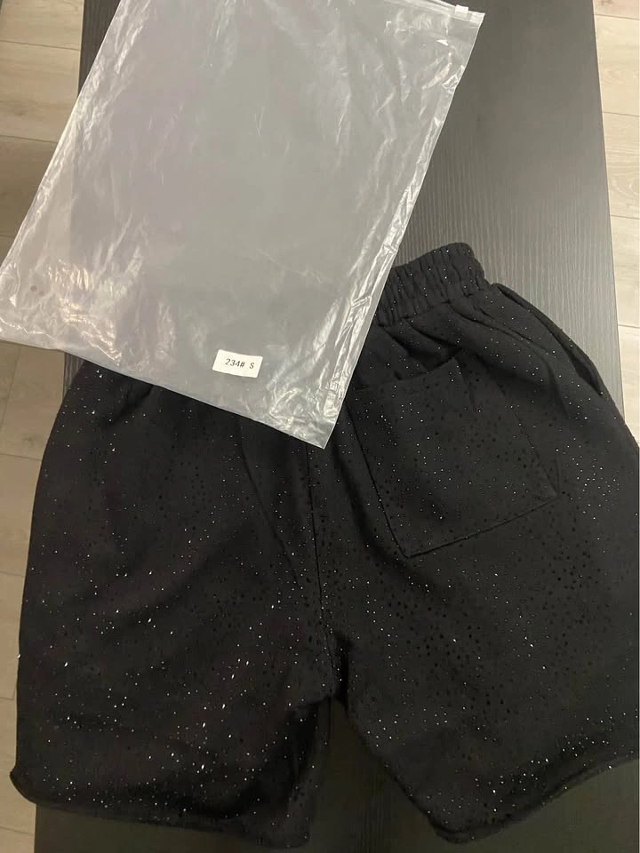 1:1 rhinestone sp5der shorts size small - photo 5