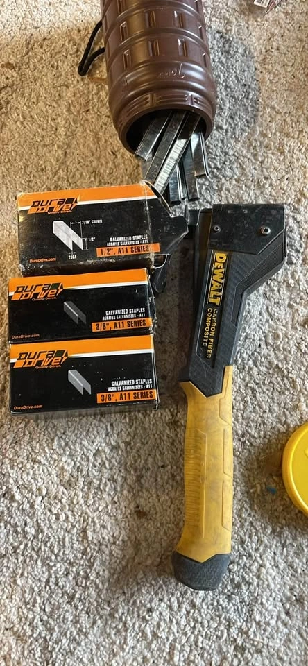 Carbon fiber stapler with 3 closed box of staples