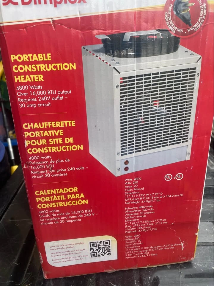 DCH Electric 4800W/240V Construction & Garage Portable Heater - photo 5