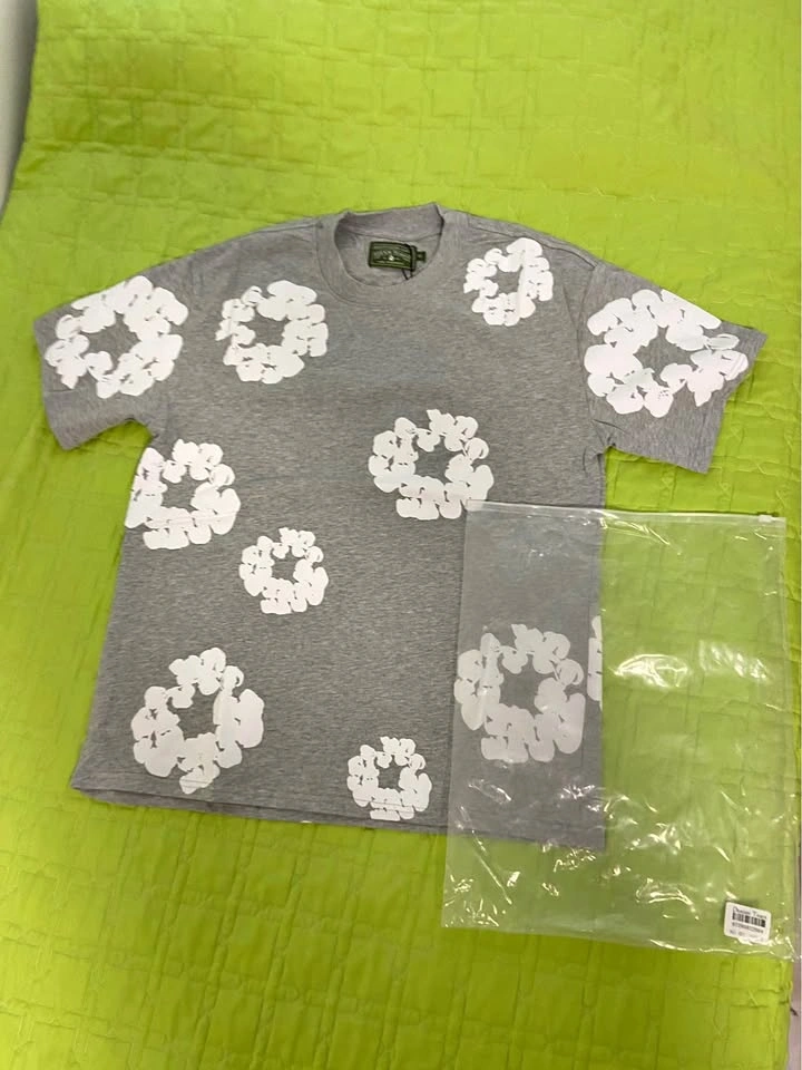 1:1 grey denim tears shirt size small