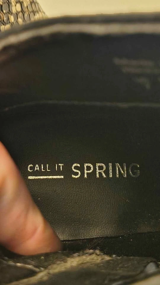 Call it Spring Black Faux Leather Ankle Boots Size 7 - photo 3