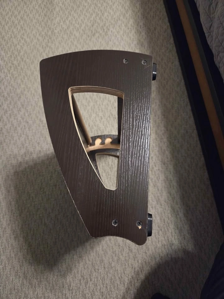 Wooden under desk ergonomic foot rest in dark brown - photo 3