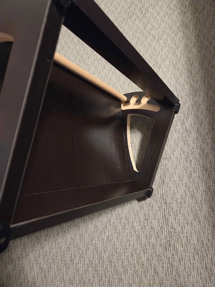 Wooden under desk ergonomic foot rest in dark brown - photo 4