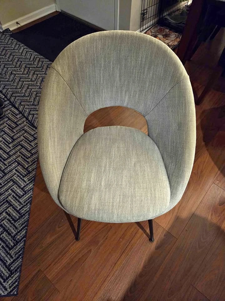 Accent Chair grey canvas