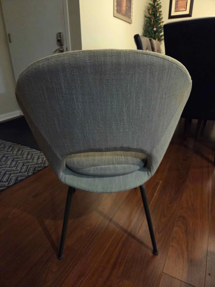 Accent Chair grey canvas - photo 3