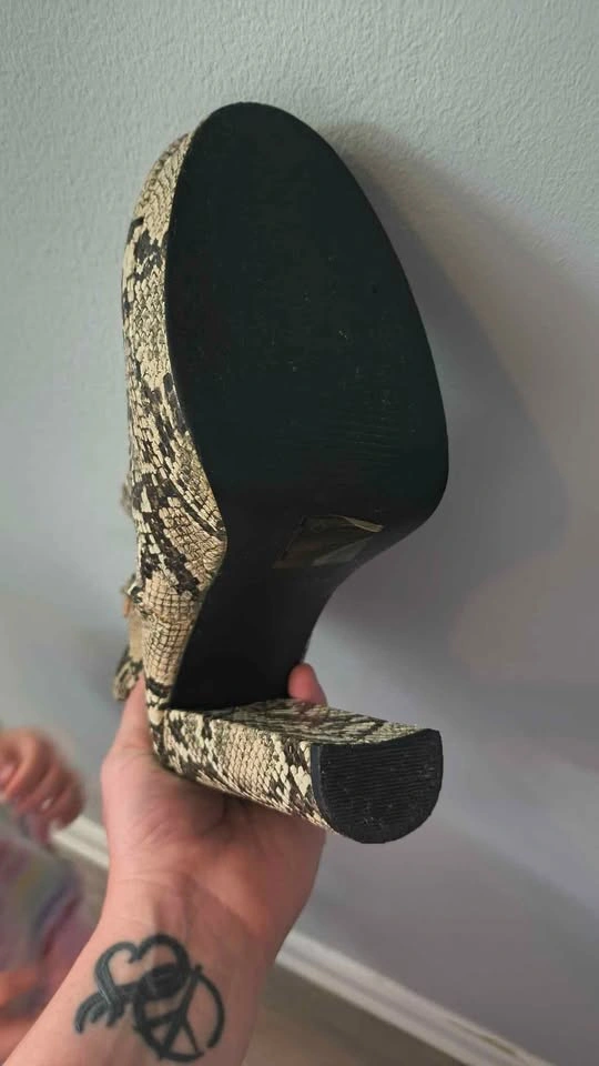 ALDO Snakeskin Print Platform Ankle Boots Size 6.5 - photo 3
