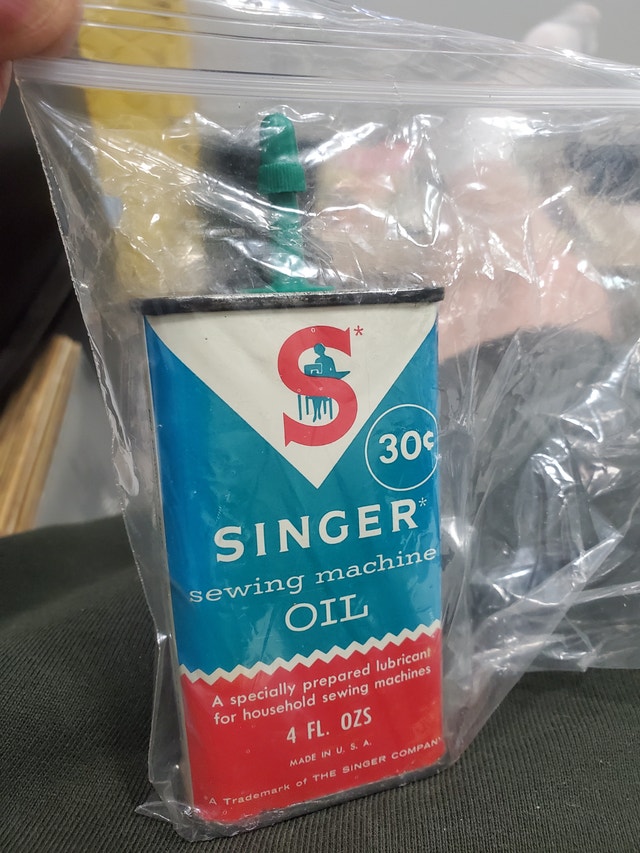 Vintage Singer Oil Can Full