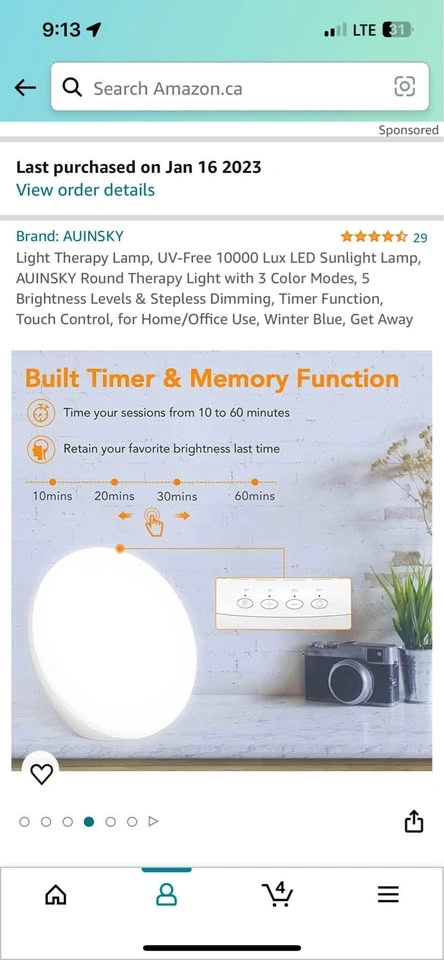 Sunlight lamp/ Light therapy lamp - photo 3