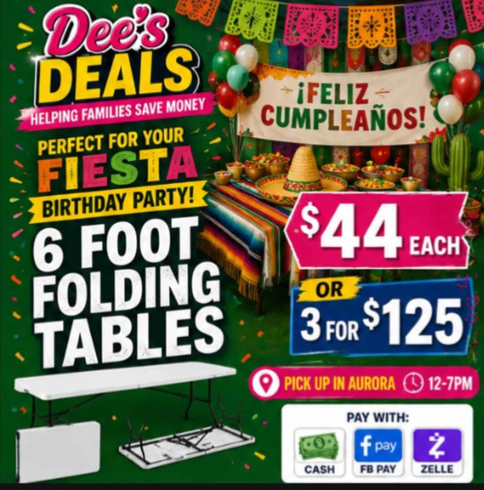 6 foot folding tables BRAND NEW IN BOX ONLY $44 - photo 3