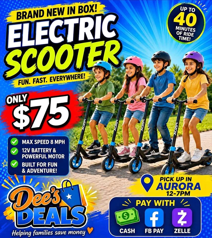 Electric Scooter BRAND NEW IN BOX ONLY $75!