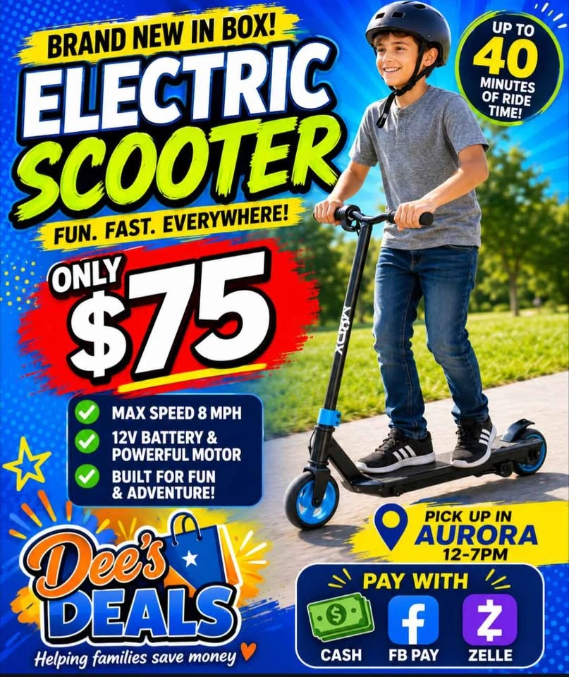 Electric Scooter BRAND NEW IN BOX ONLY $75 - photo 3