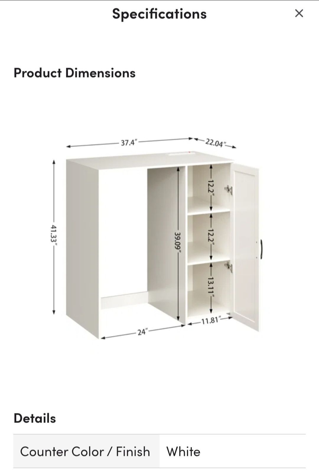 NEW - Multi-Purpose Coffee Bar & Mini Fridge Cabinet - photo 3