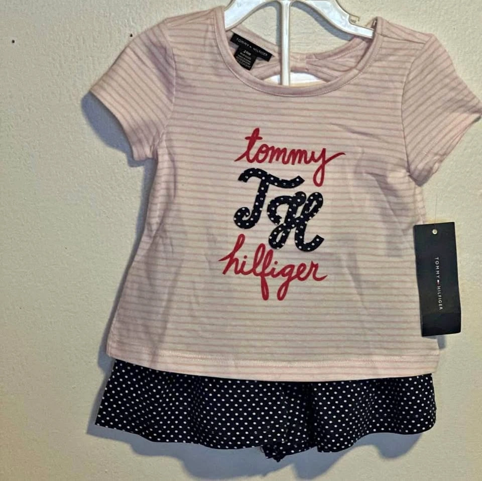Tommy Hilfiger Girls Skirt Suit (2pc) - Size 24 Months