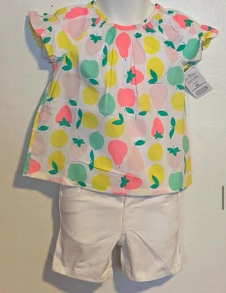 GIRLS SHORTS SUIT (2PC) SIZES: 6 MONTHS & 24 MONTHS