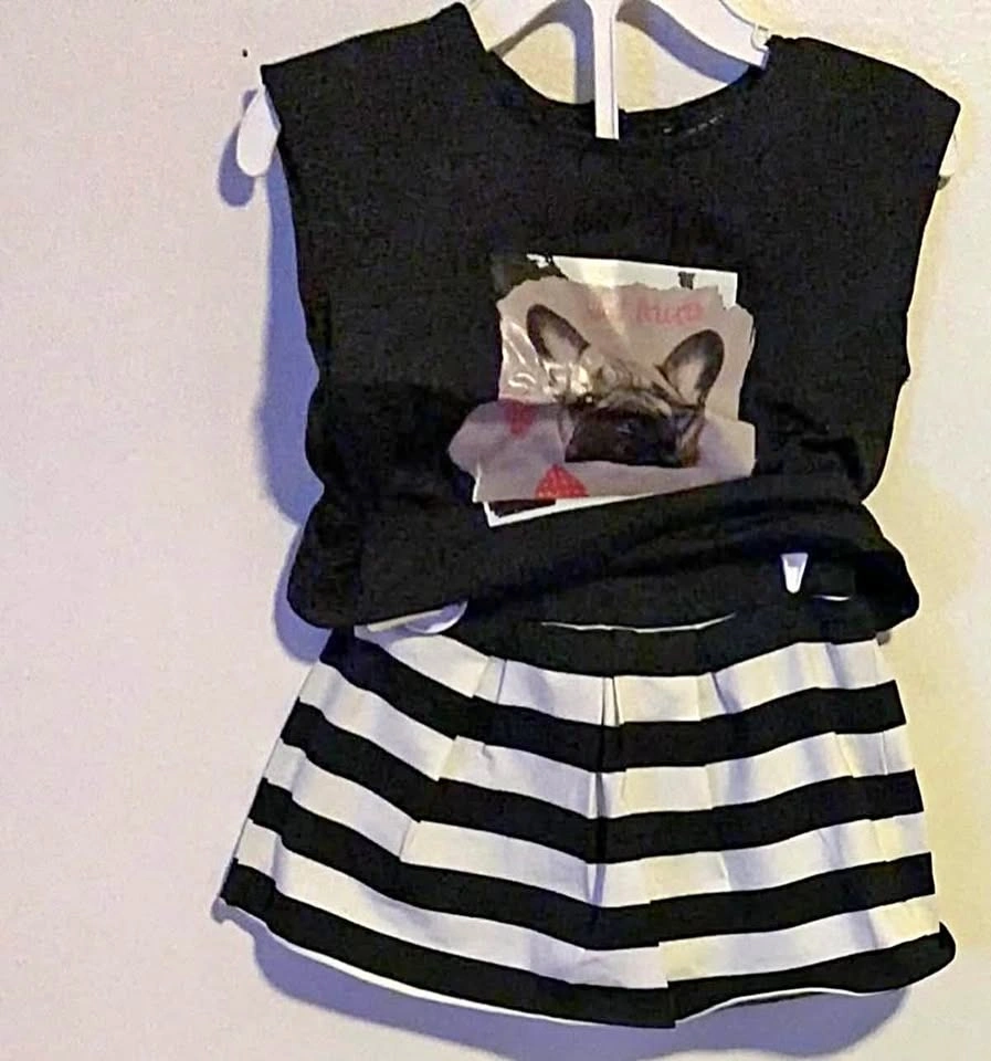 GIRLS SHORTS SUIT (2PC) SIZE:2