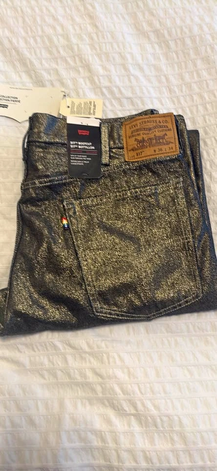 Levi's 517 Bootcut Pride Collection Metallic Jeans W36 L34