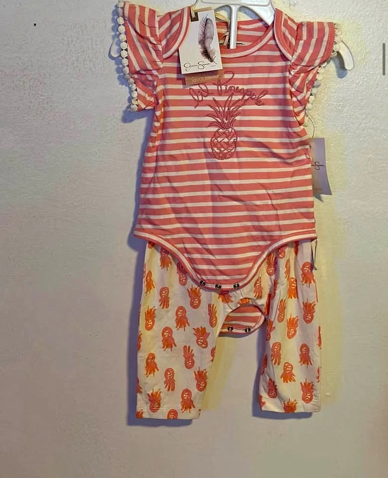Jessica Simpson Girls Legging Suit - 2PC - 3-6 Months