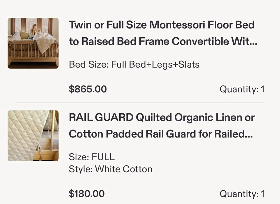 Montessori Bed with rail guards - photo 2