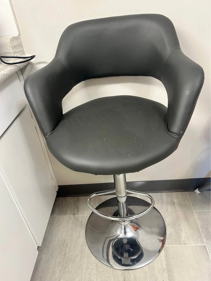 Finn Barstool with Swivel & Adjustable Seat - Grey - photo 3