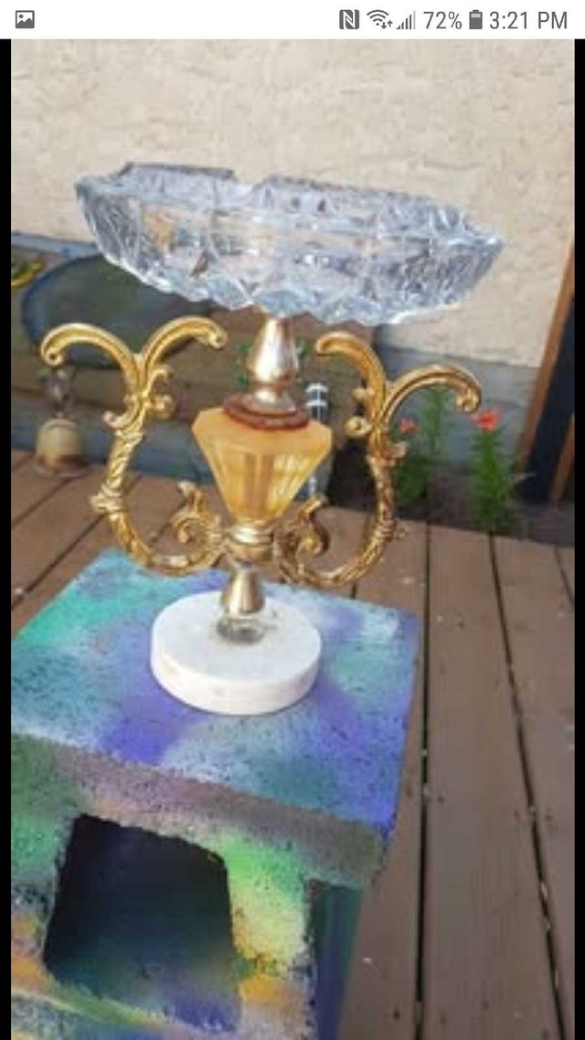 Hollywood Regency Standing Ashtray / Candy Dish - photo 2