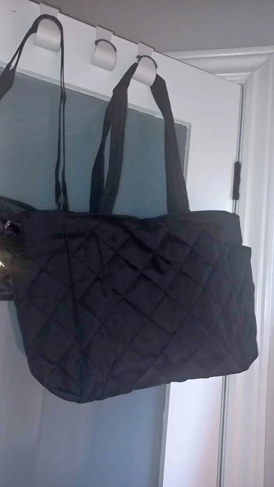 Jingpin Black Quilted Bag Set
