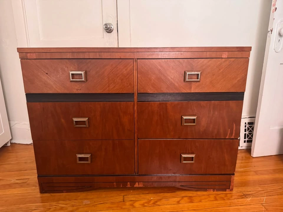 Drew Mid-Century Modern Art Deco Style 6-Drawer Dresser - photo 2