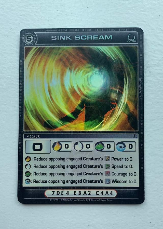 Sink Scream Chaotic Card