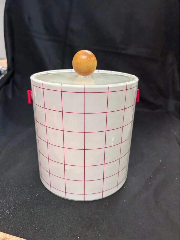 Vintage Mid-Century Ice Bucket with Matching Coasters (Set of 7) - photo 2