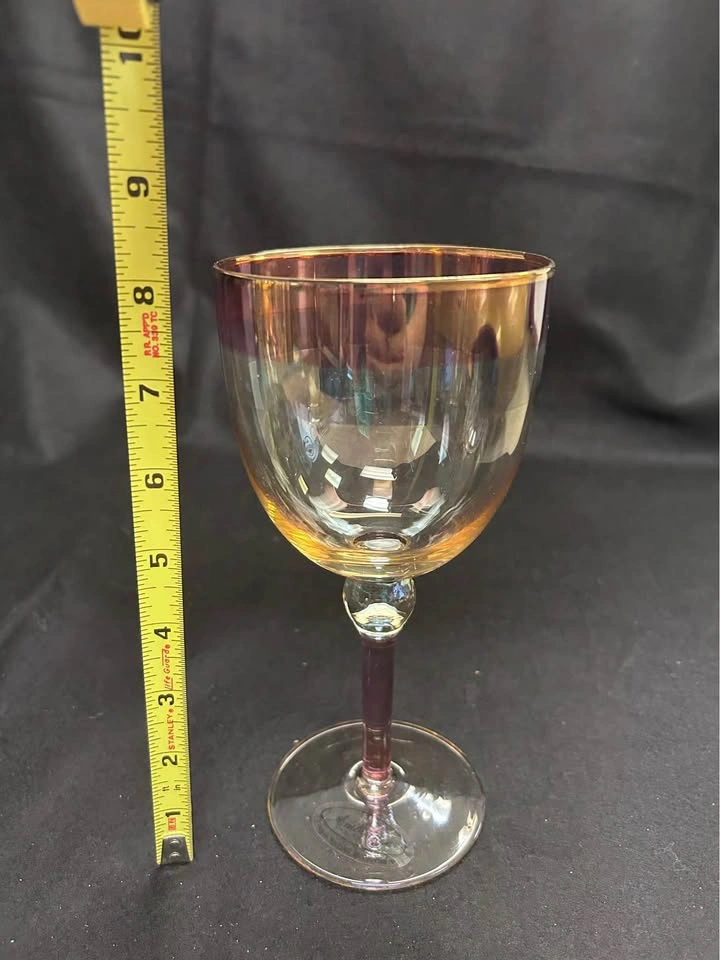 Ambiance Collection Hand Blown Wine Glasses – Set of 2 – Purple - photo 2
