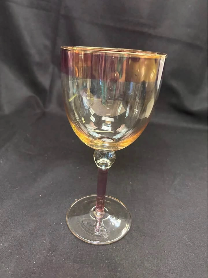 Ambiance Collection Hand Blown Wine Glasses – Set of 2 – Purple - photo 4