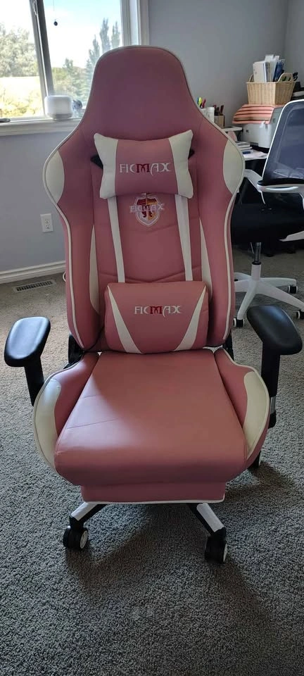 Ergonomic Gaming Chair with Massager & Footrest - photo 2