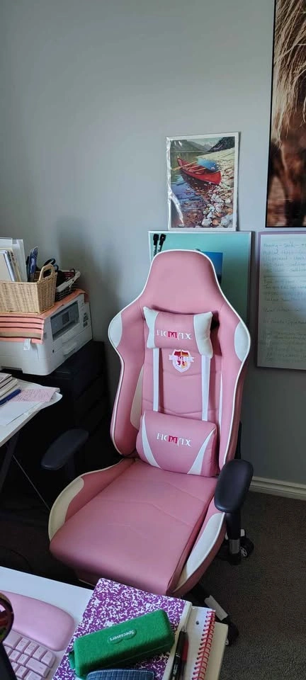 Ergonomic Gaming Chair with Massager & Footrest - photo 4