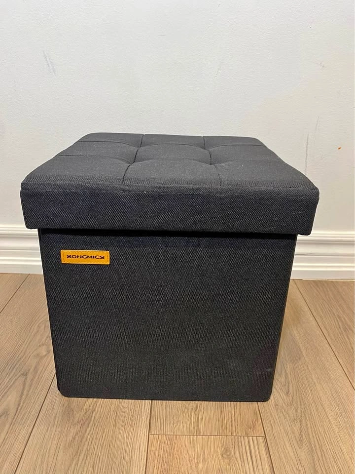 Brand New Black Storage Cube - FOOTREST OTTOMAN Size: Small