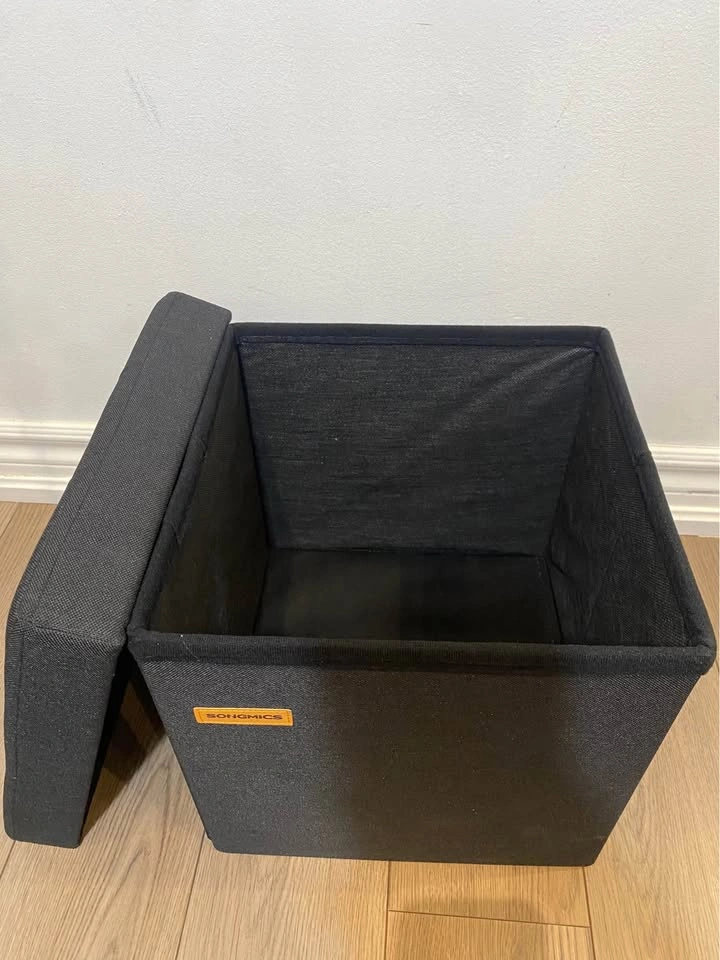 Brand New Black Storage Cube - FOOTREST OTTOMAN Size: Small - photo 2