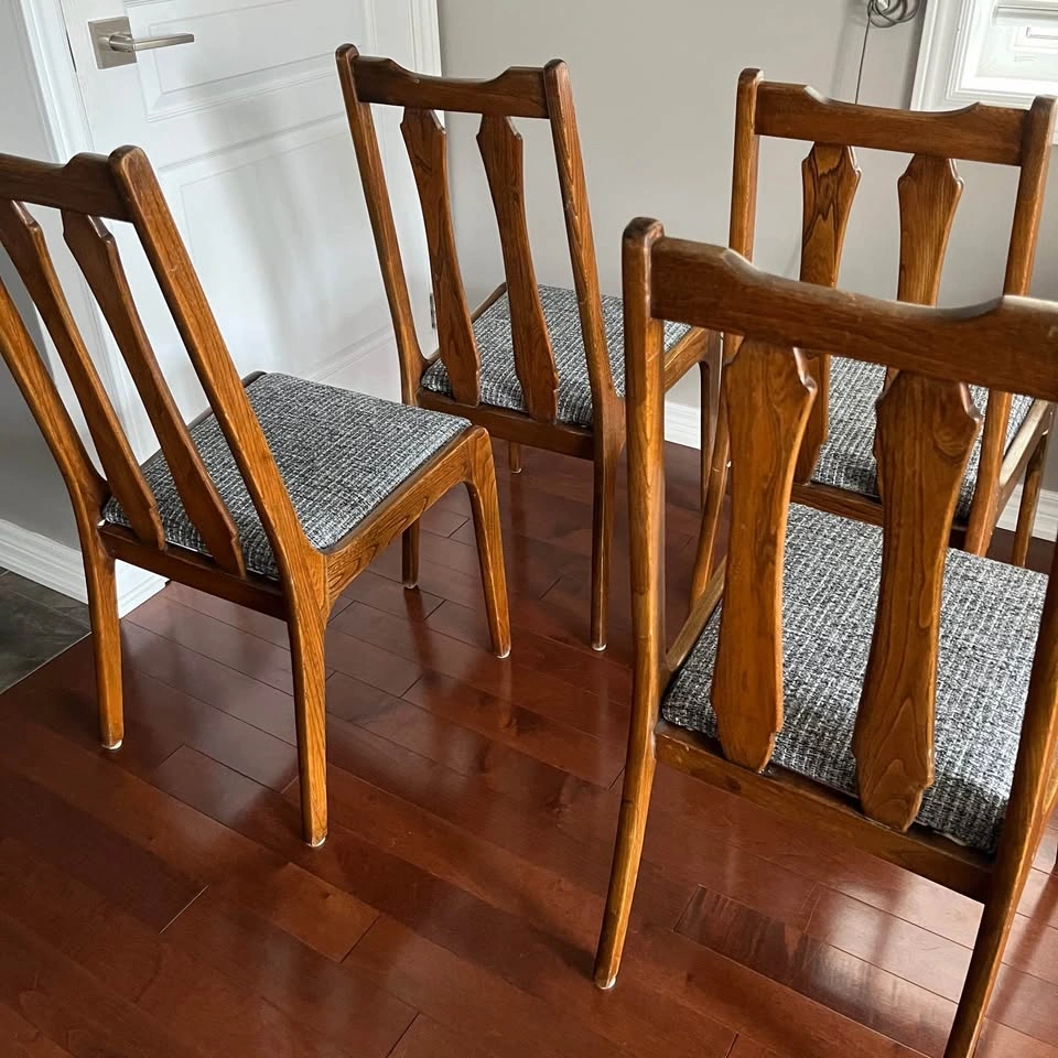 Set of 4 Mid-Century Modern Dining Chairs (Elm wood) - photo 2
