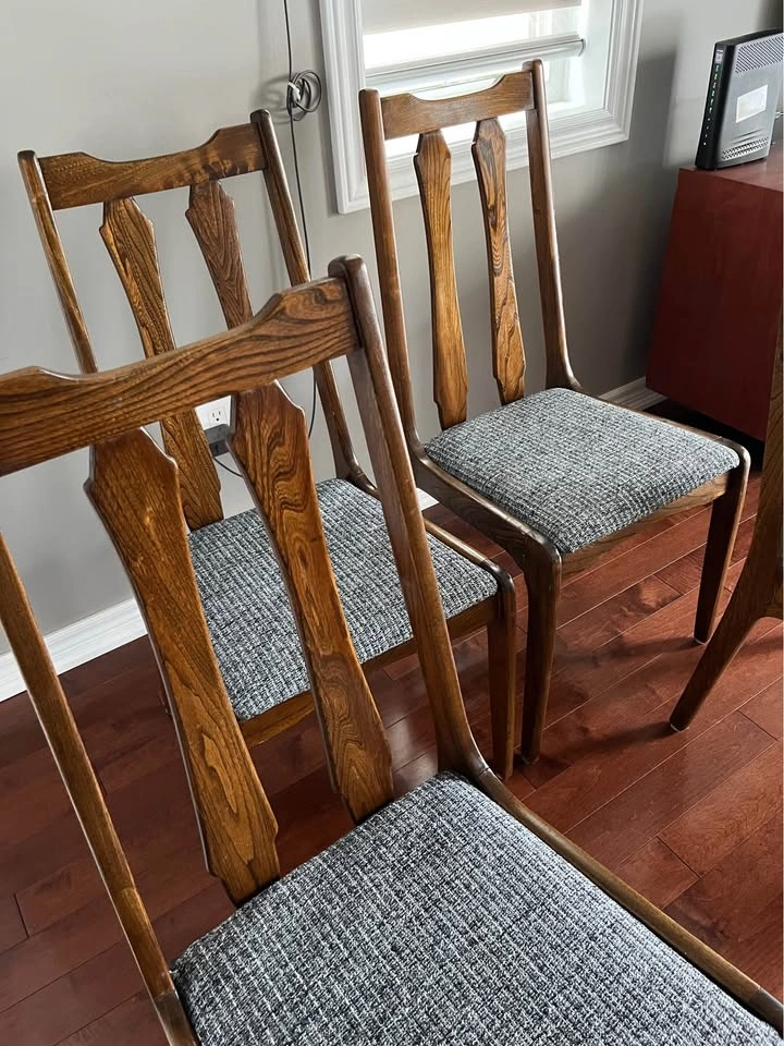 Set of 4 Mid-Century Modern Dining Chairs (Elm wood) - photo 3