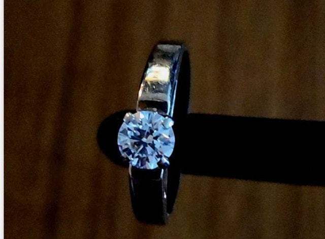 White Gold .77 F VS1 Ideal cut Natural diamond engagement ring - photo 2