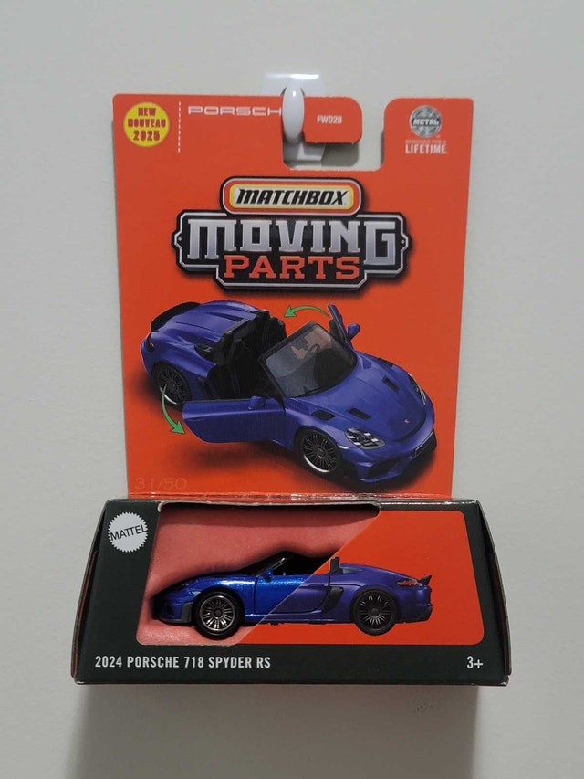 Matchbox Moving Parts 2024 Porsche 718 Spyder RS